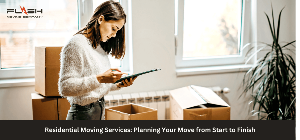 Professional movers from Flash Moving providing residential moving services.