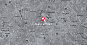 Raleigh map - service area of Flash Moving Company