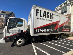 Flash moving truck in Watertown