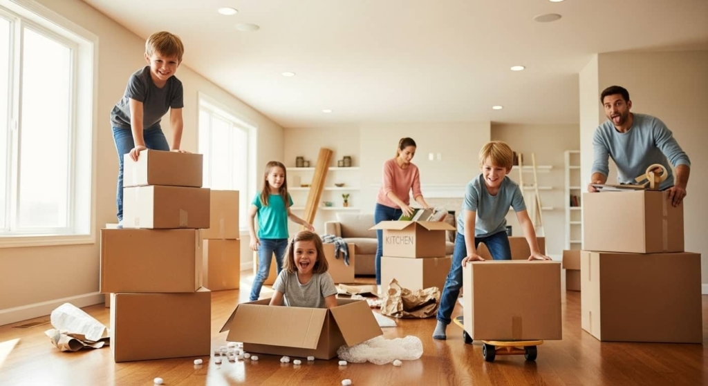 moving house with kids