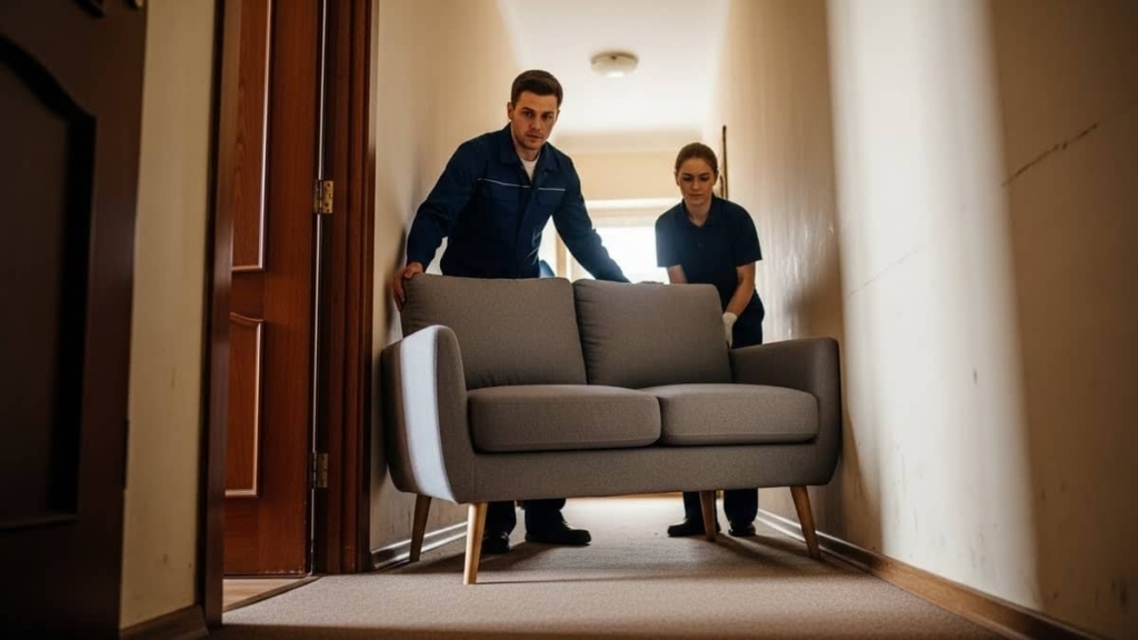 moving through narrow areas