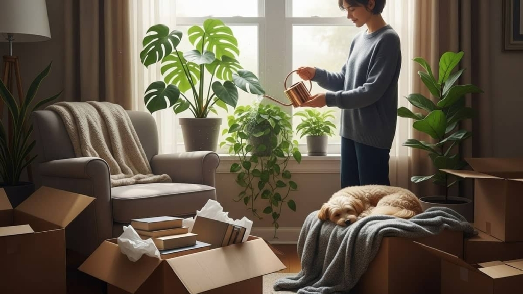 moving with pets and plants