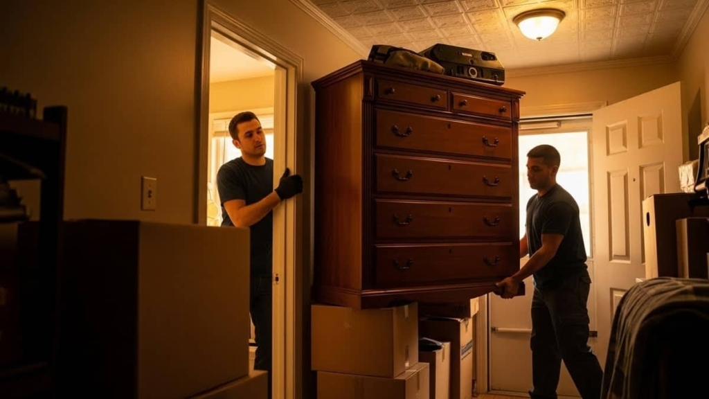 navigating tight hallways while moving