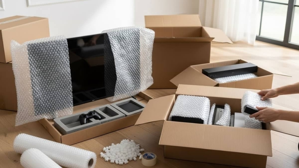 packing electronics for moving