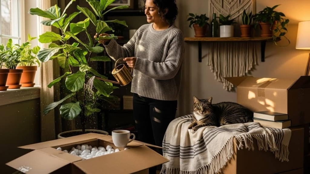 transporting pets and houseplants